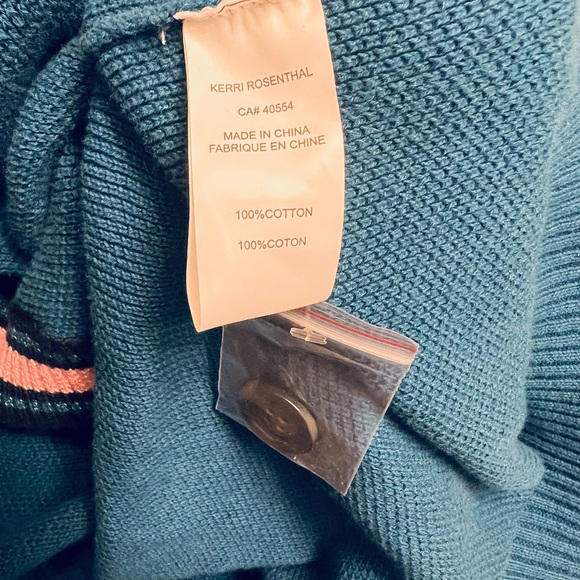 NWOT Kerri Rosenthal Milly Cardi in Azure - Picture 10 of 11